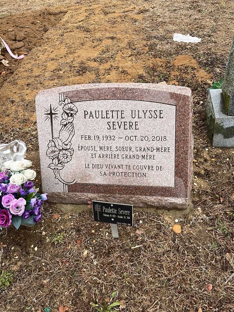 Paulette Ulysse Severe's grave. Photo 2