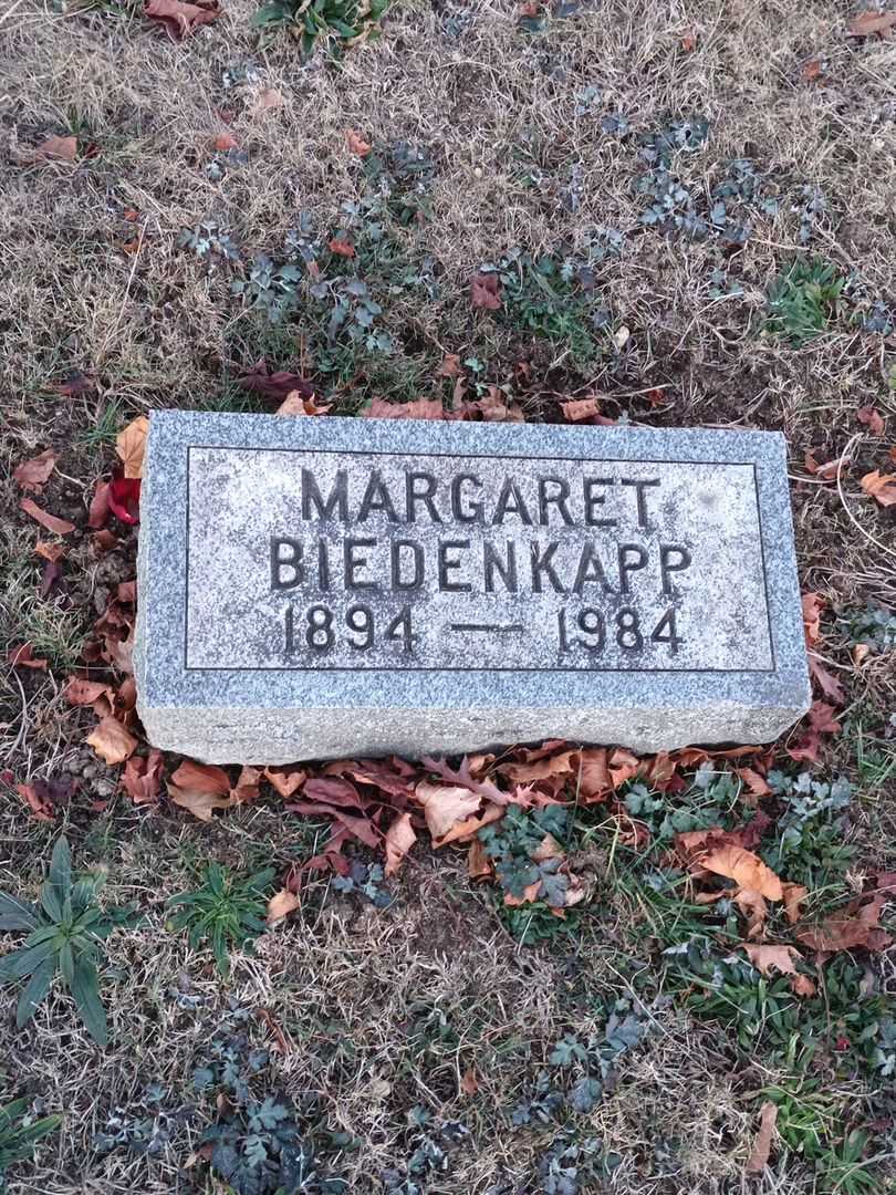 Margaret S. Biedenkapp's grave. Photo 2