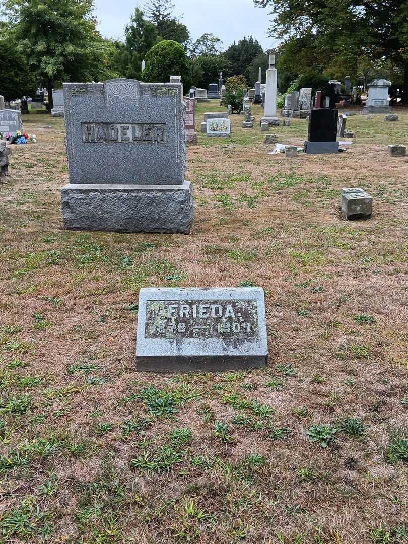 Frieda Hadeler's grave. Photo 2