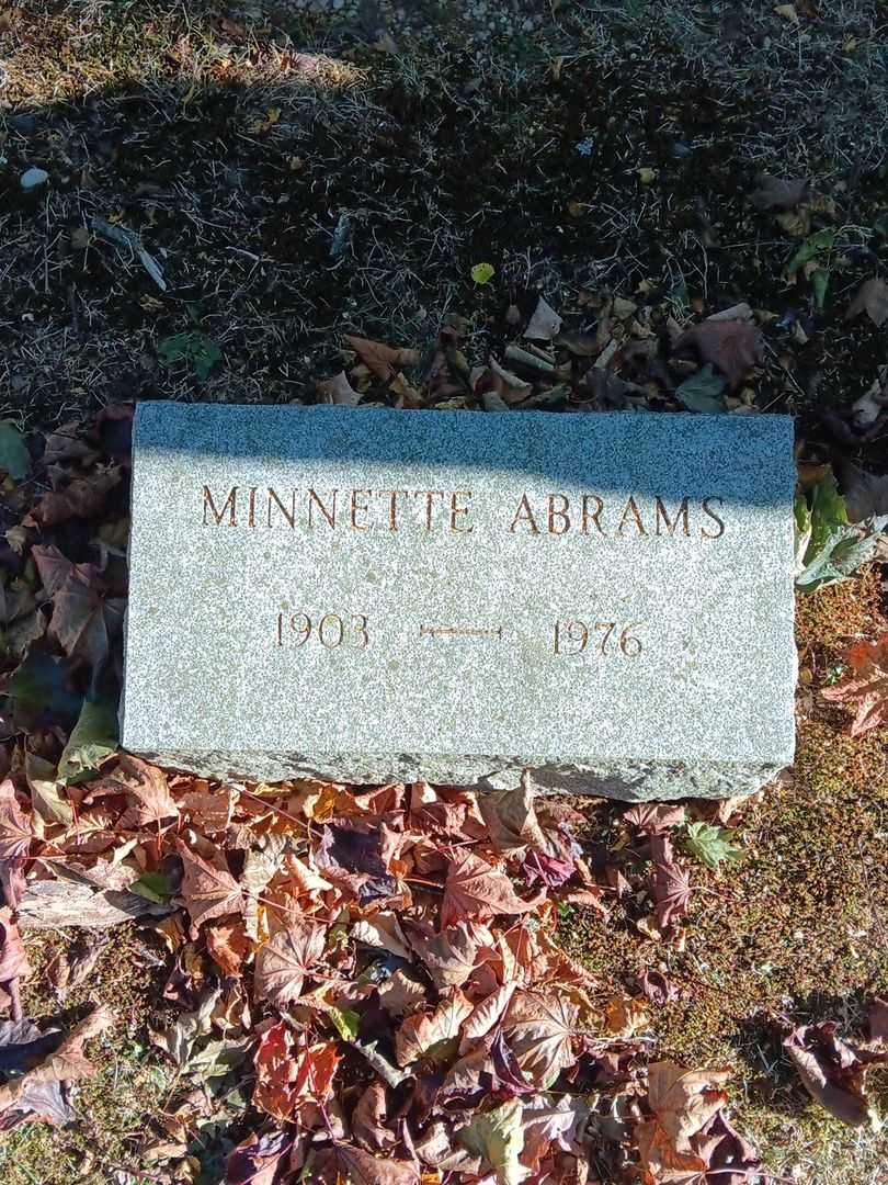 Minnette Abrams's grave. Photo 3