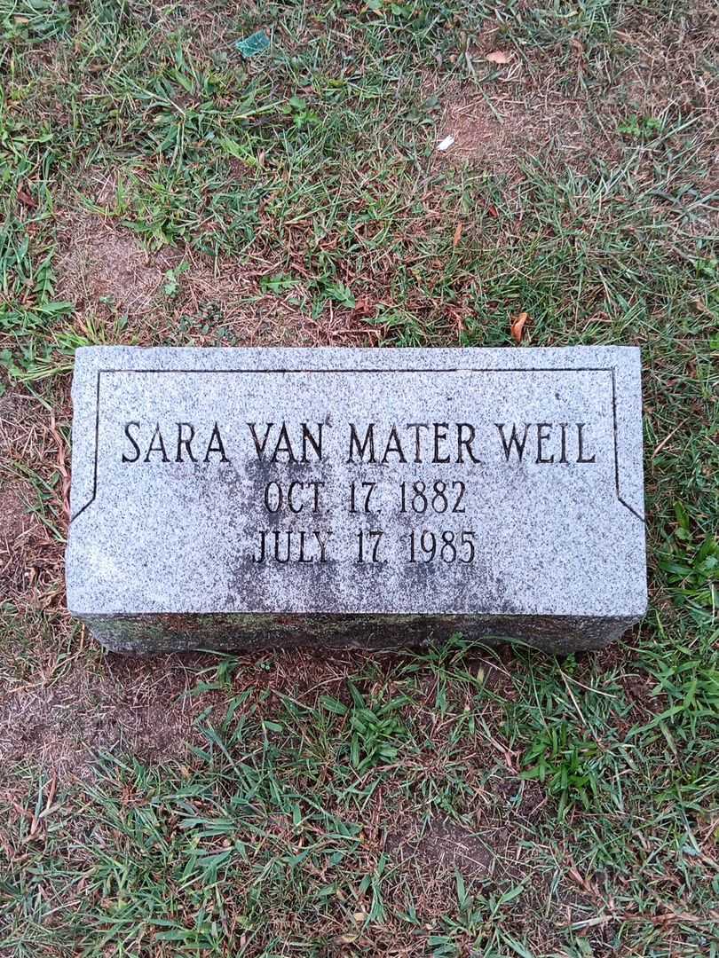 Sara Van Mater Weil's grave. Photo 2