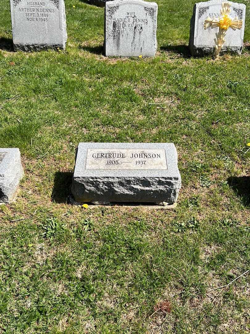 Gertrude M. Johnson's grave. Photo 1