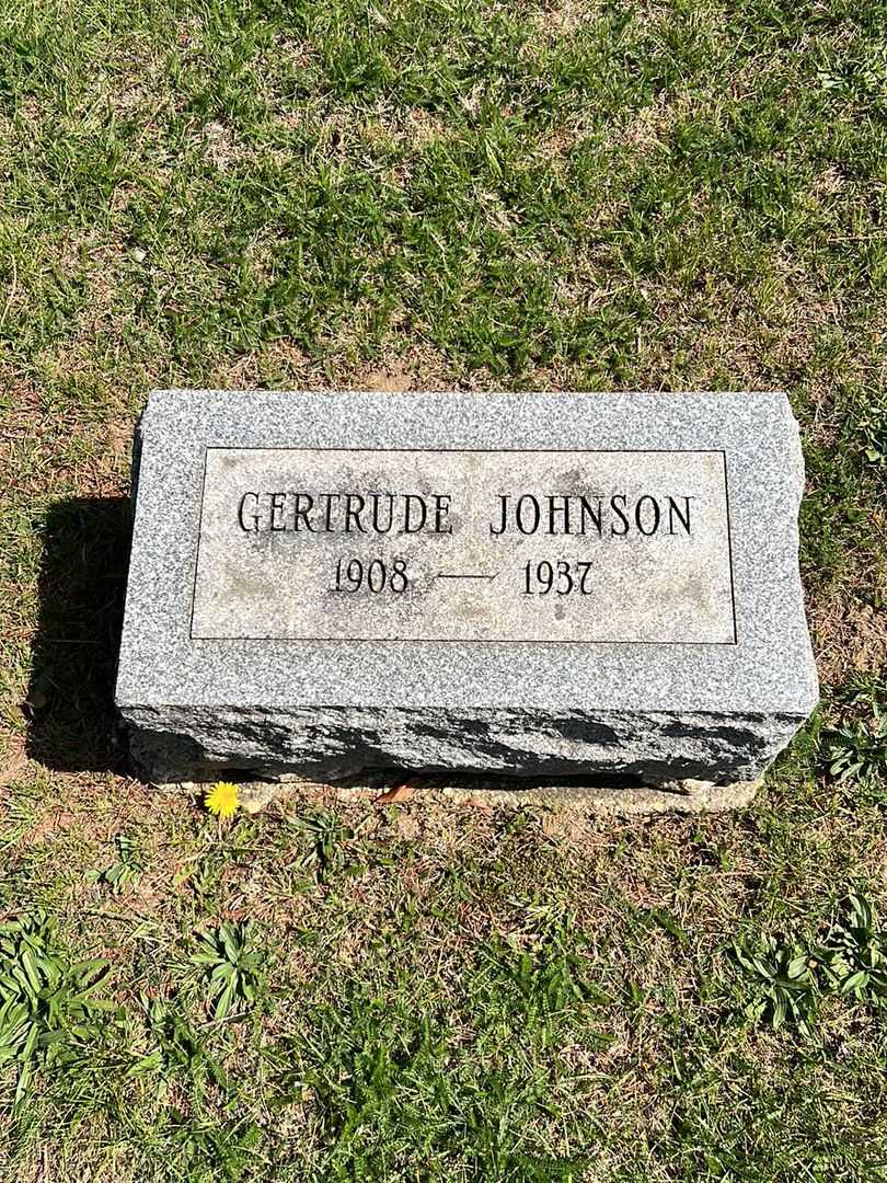 Gertrude M. Johnson's grave. Photo 2