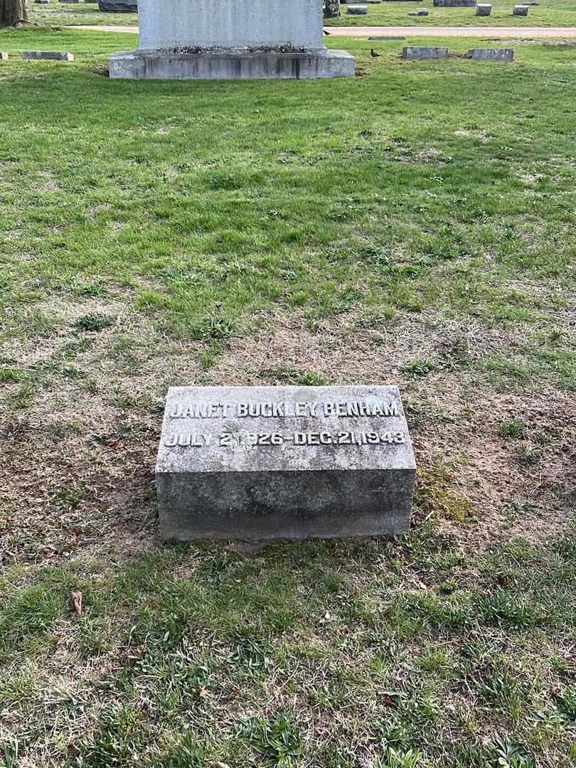 Janet Buckley Benham's grave. Photo 2