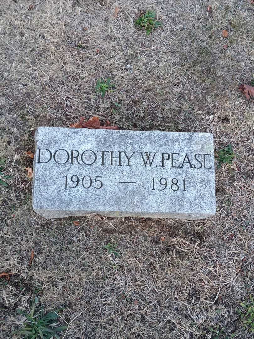 Dorothy W. Pease's grave. Photo 2