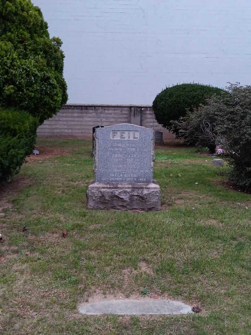 Henry Feil's grave. Photo 1