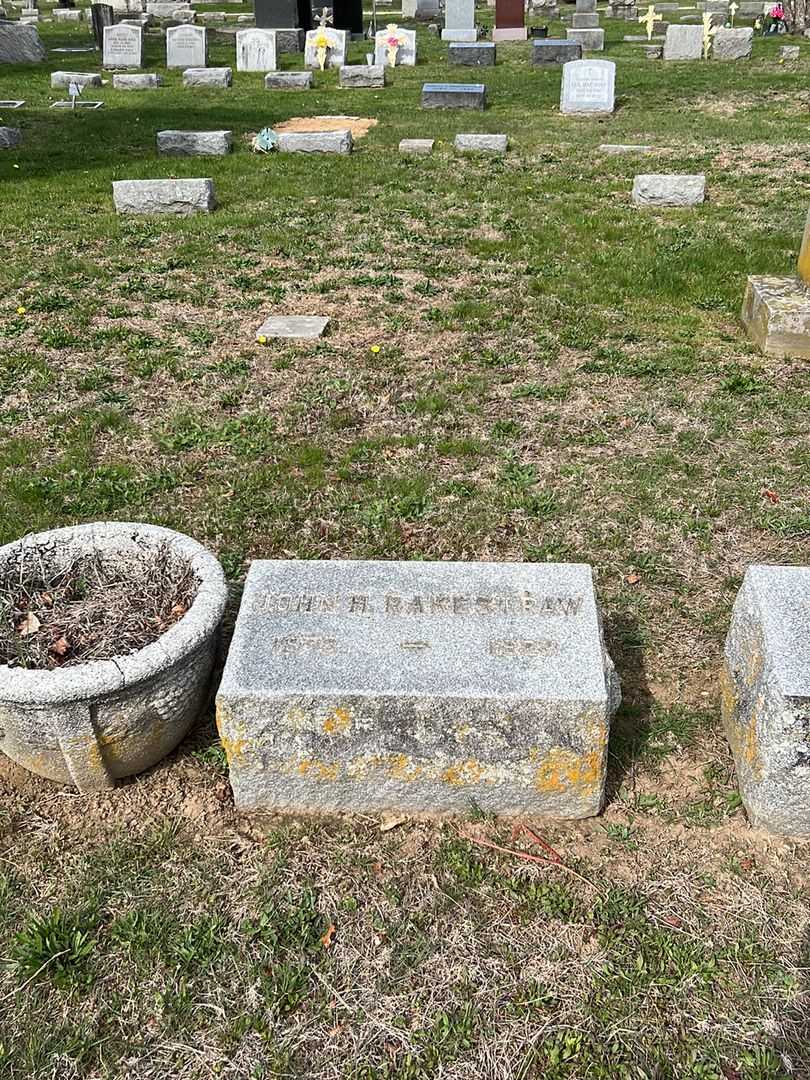 John H. Rakestraw's grave. Photo 2
