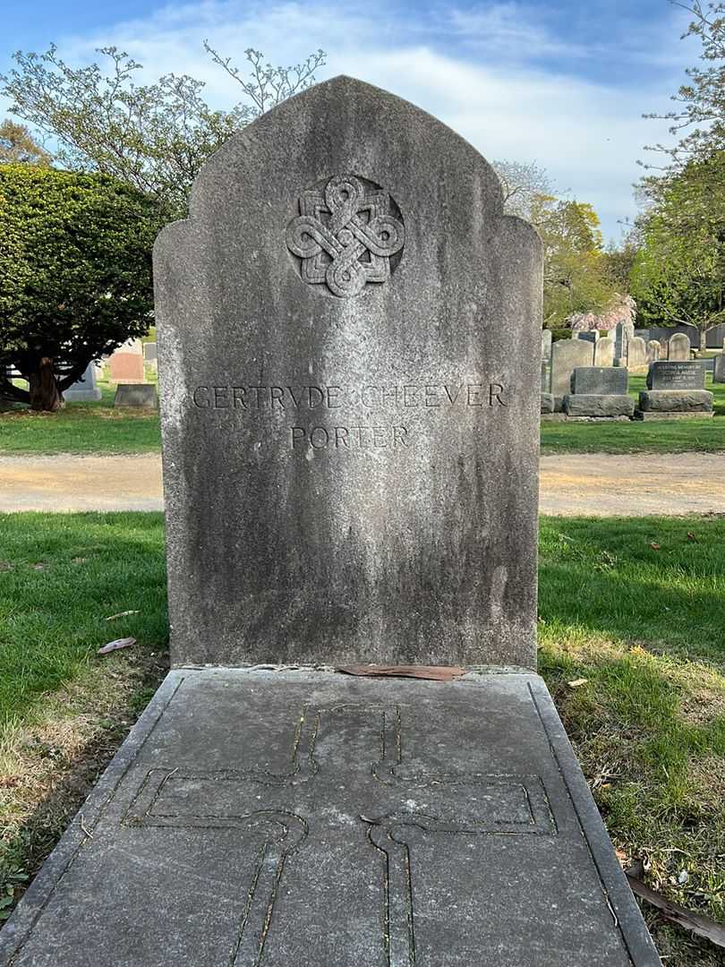 Gertrude E. Cheever Porter's grave. Photo 2