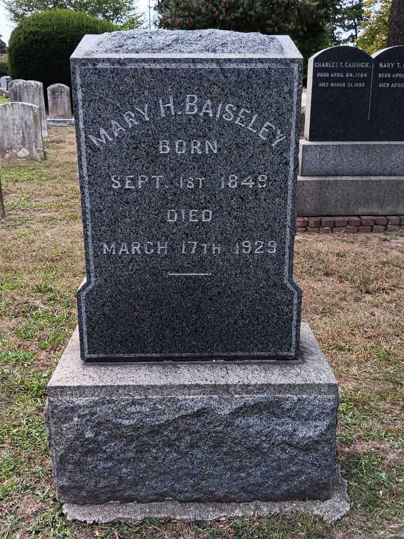 Mary H. Baiseley's grave. Photo 2