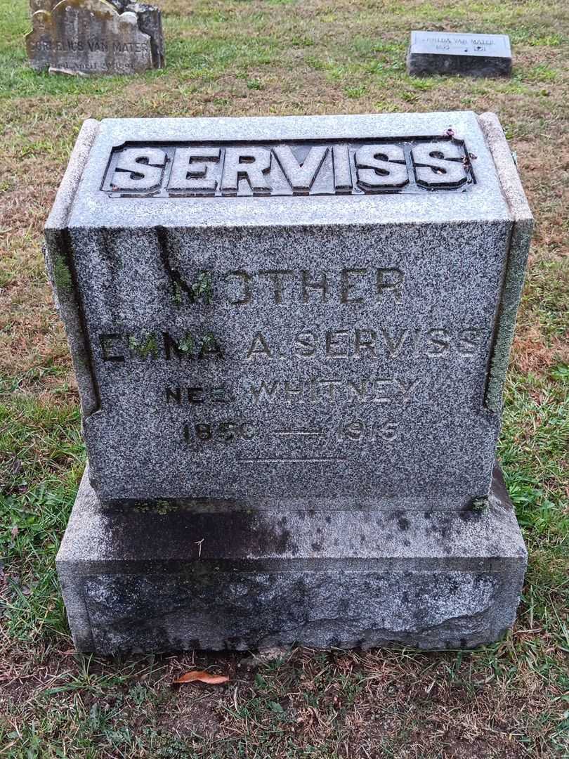Emma A. Whitney Serviss's grave. Photo 2