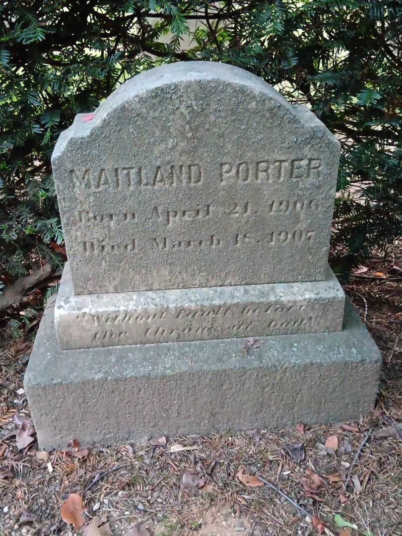 Maitland Porter's grave. Photo 2