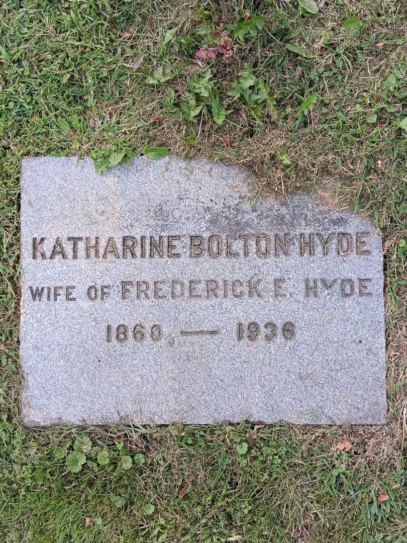 Katharine Bolton Hyde's grave. Photo 2