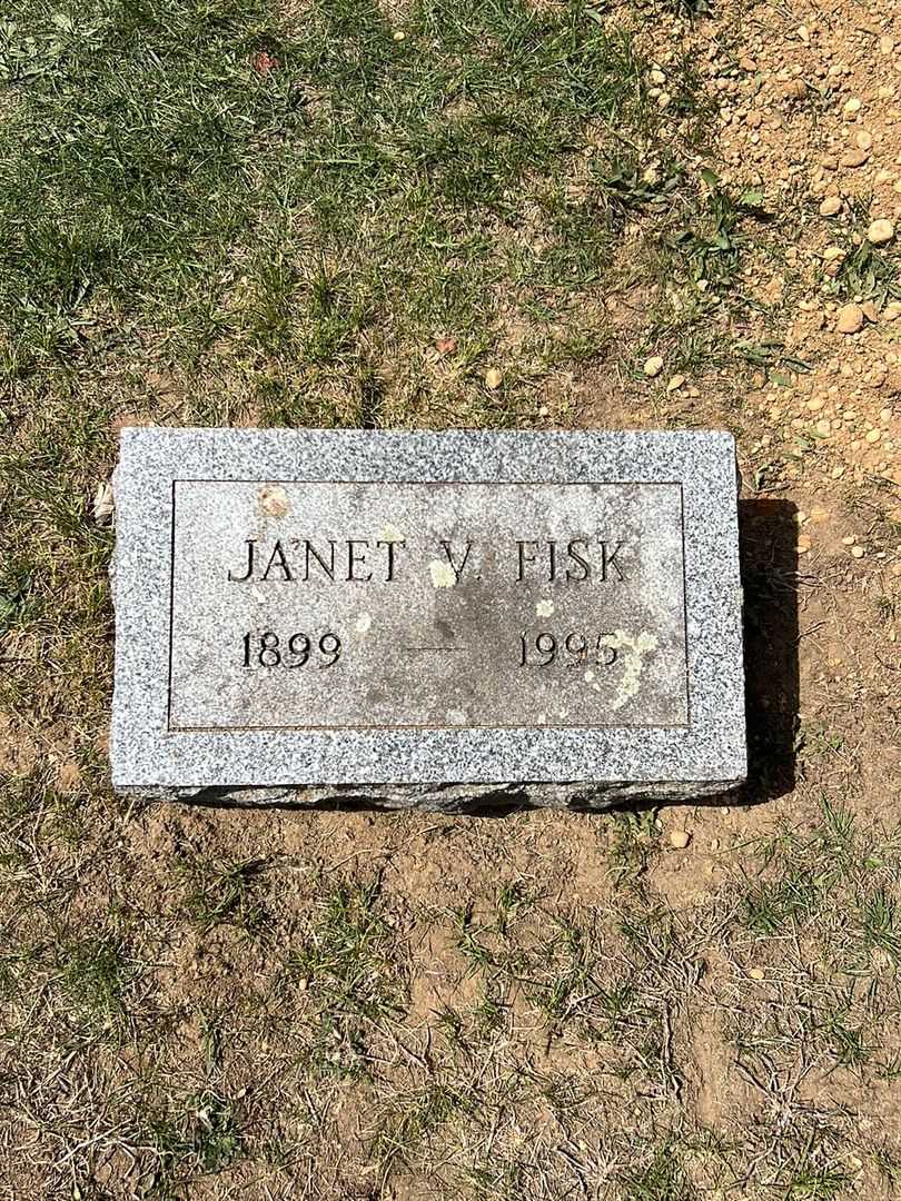 Janet V. Fisk's grave. Photo 2