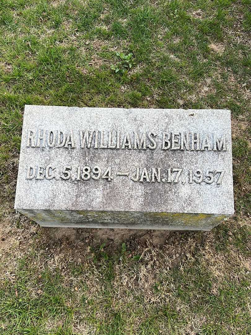 Rhoda Williams Benham's grave. Photo 3