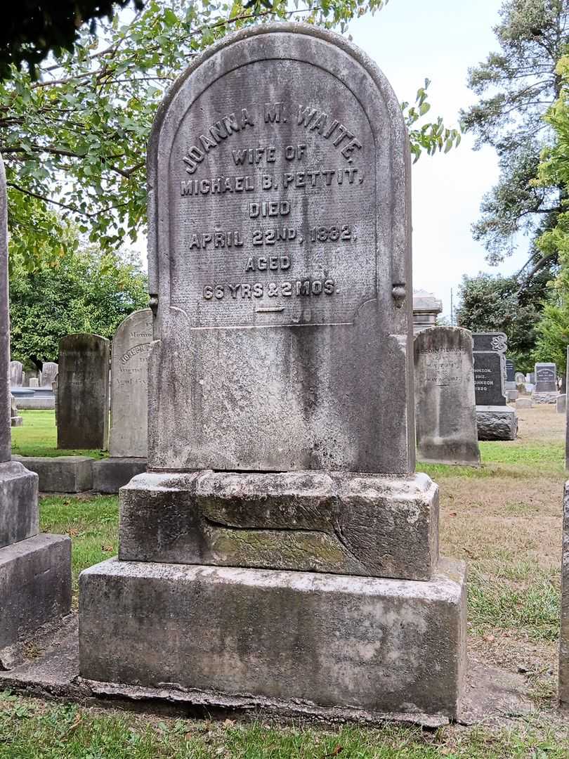 Joanna M. Waite Pettit's grave. Photo 3