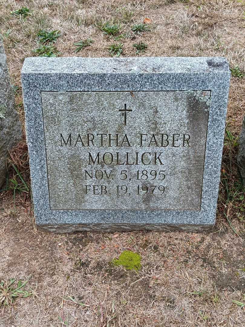 Martha Faber Mollick's grave. Photo 2
