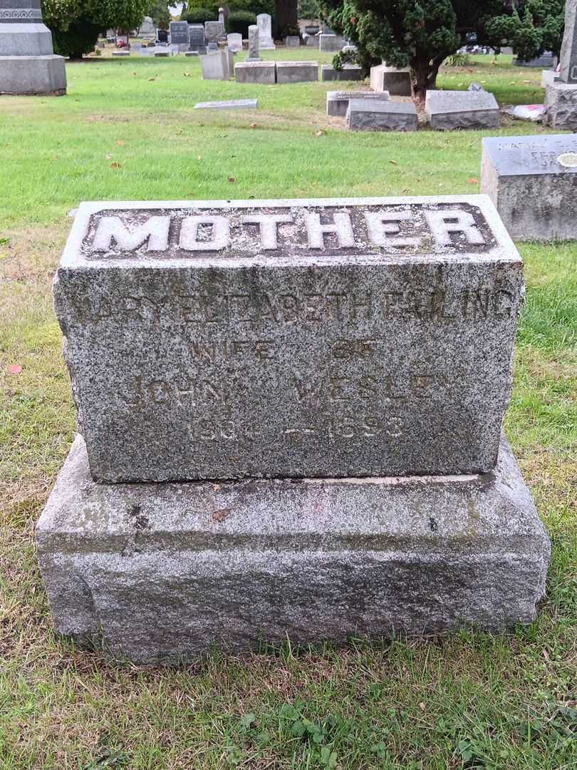 Mary Elizabeth Failing Wesley's grave. Photo 4