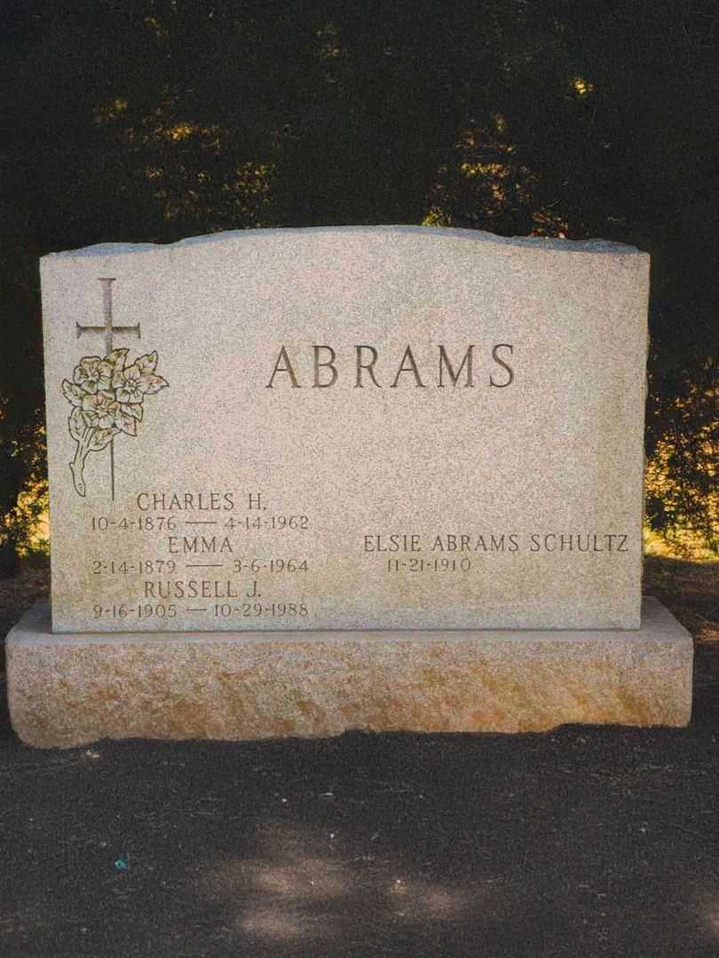 Emma Abrams's grave. Photo 2