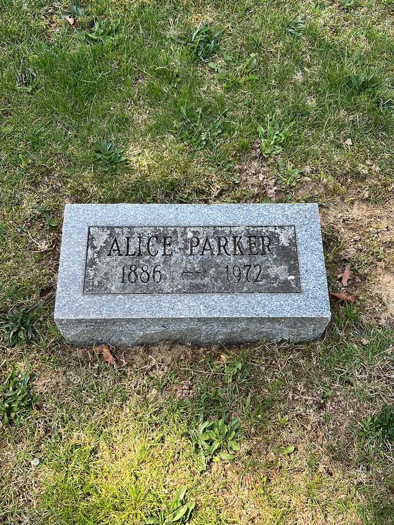 Alice H. Parker's grave. Photo 2