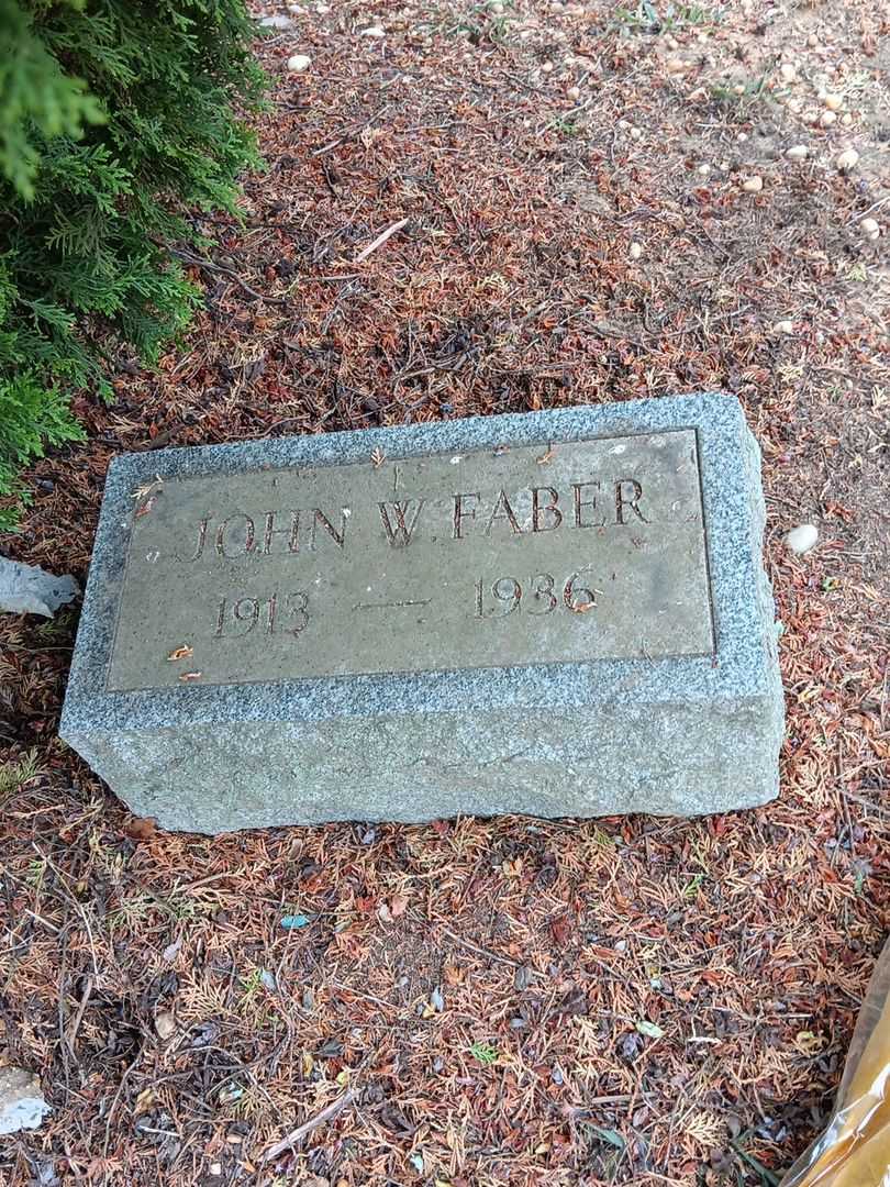 John W. Faber's grave. Photo 2