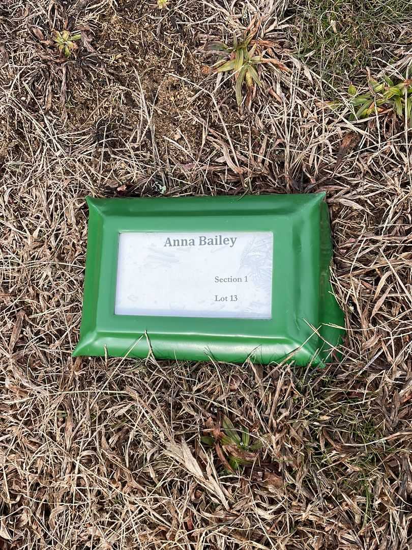 Anna Louise Bailey's grave. Photo 2