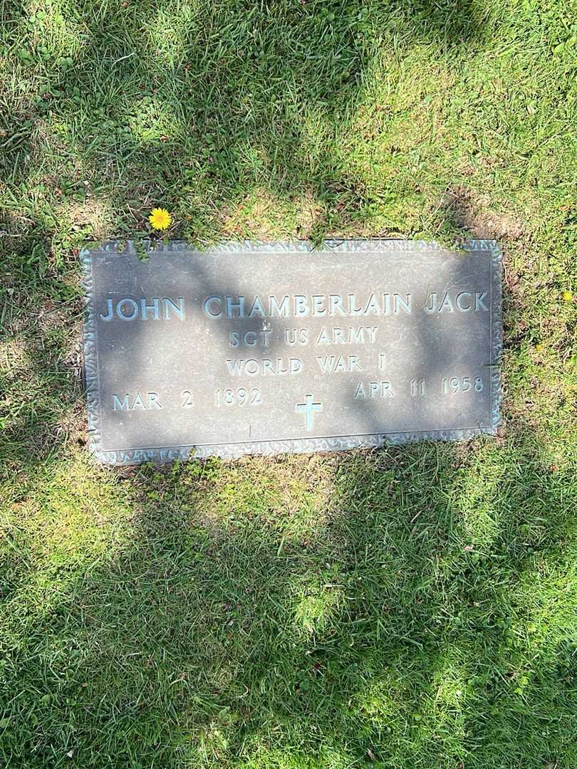 John Chamberlain Jack's grave. Photo 2