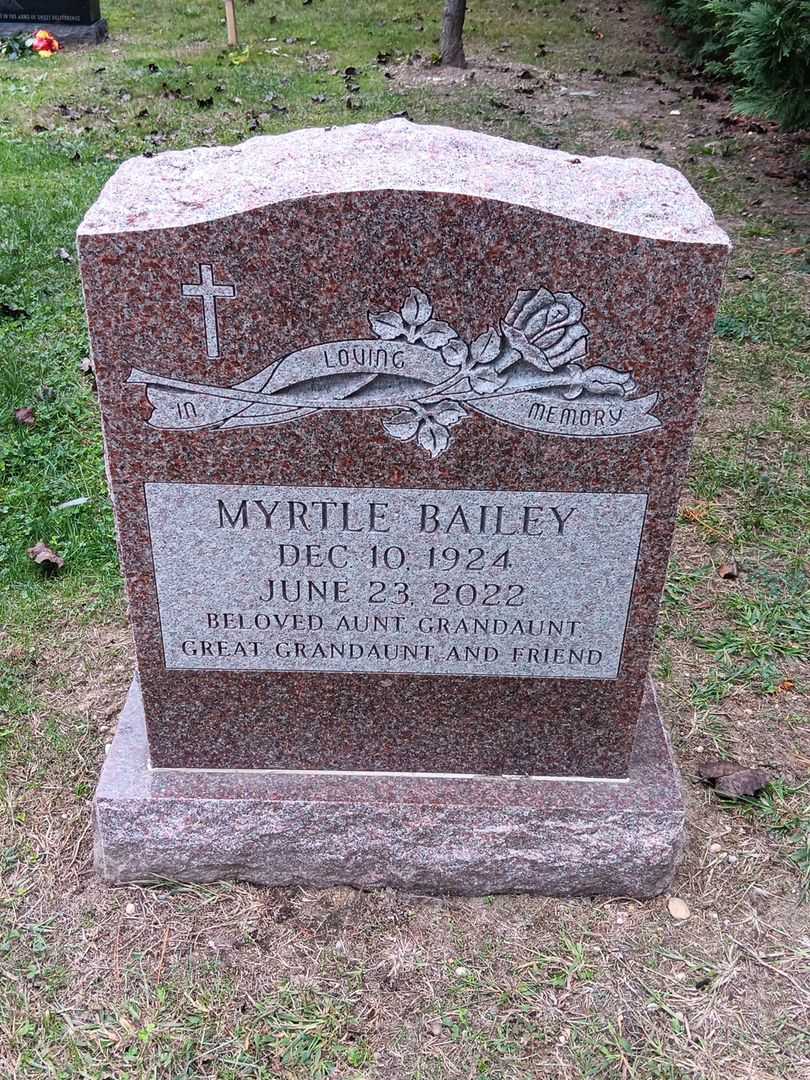 Myrtle Bailey's grave. Photo 2
