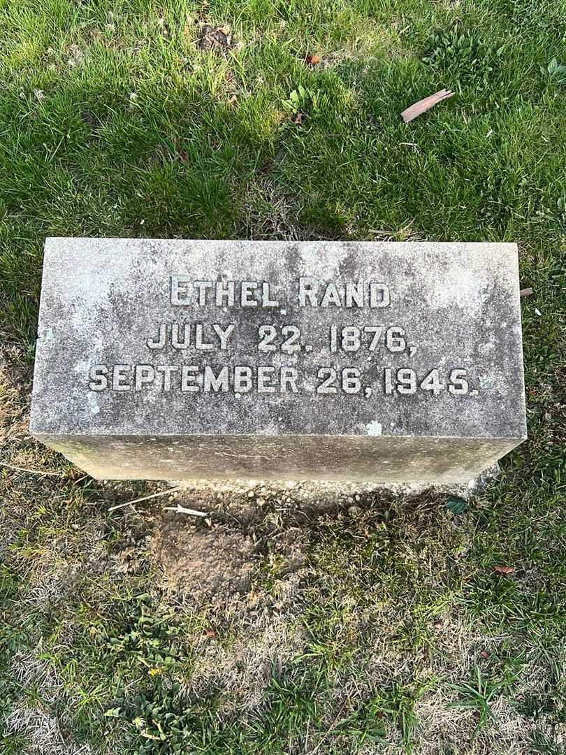 Ethel Rand's grave. Photo 3