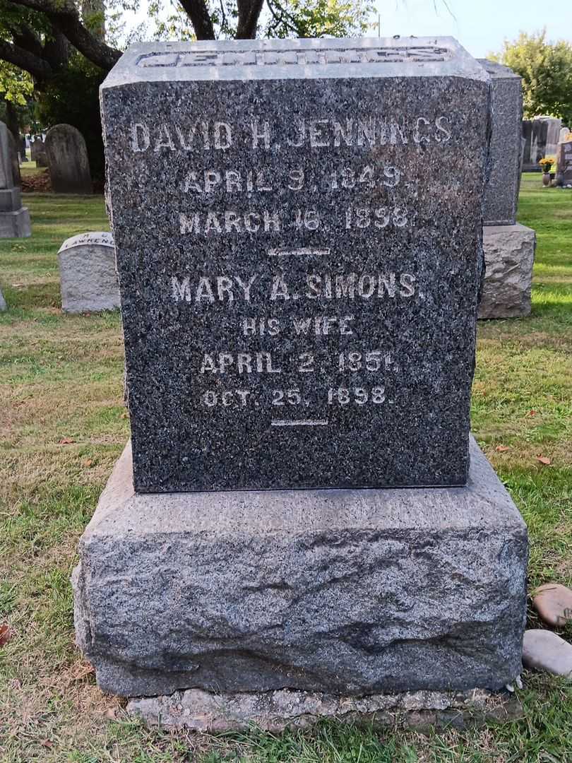 David H. Jennings's grave. Photo 2