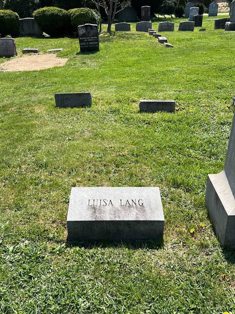 Luisa Lang's grave. Photo 2