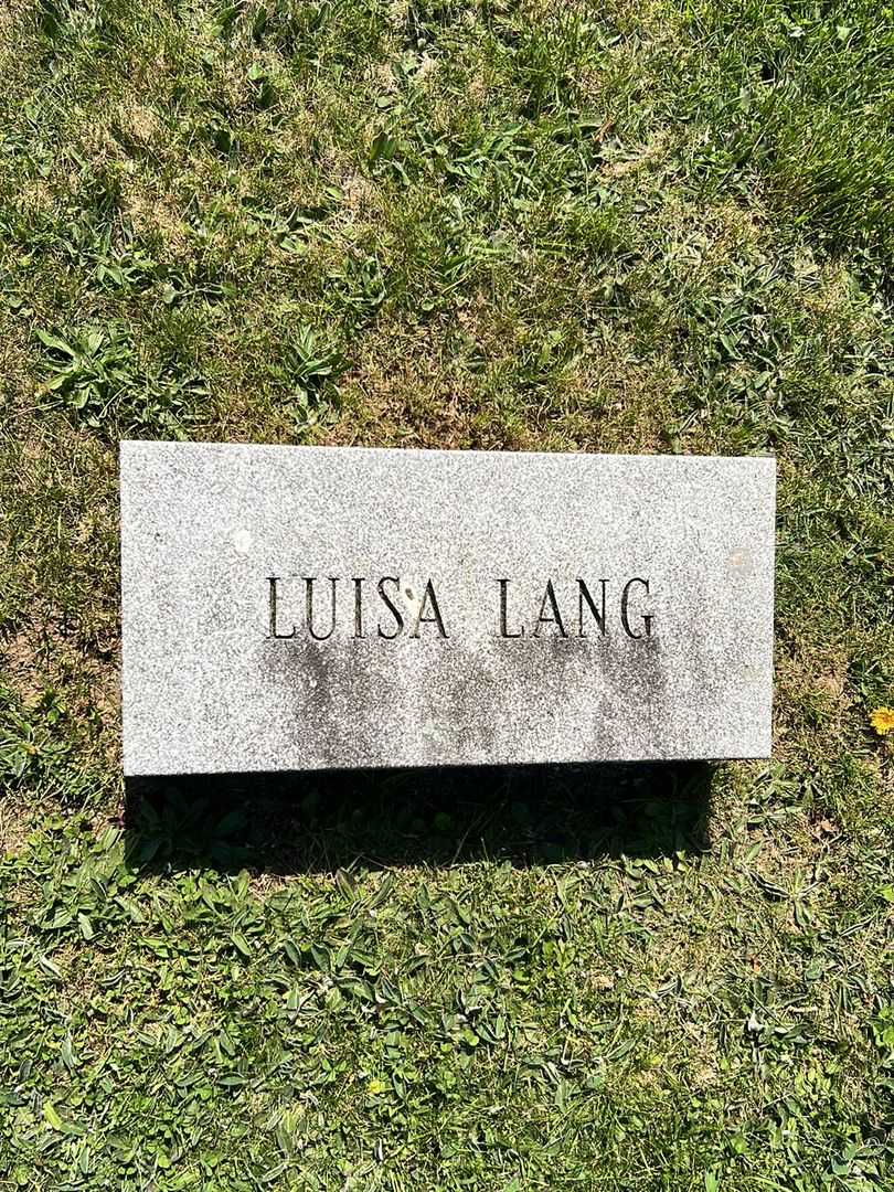 Luisa Lang's grave. Photo 3