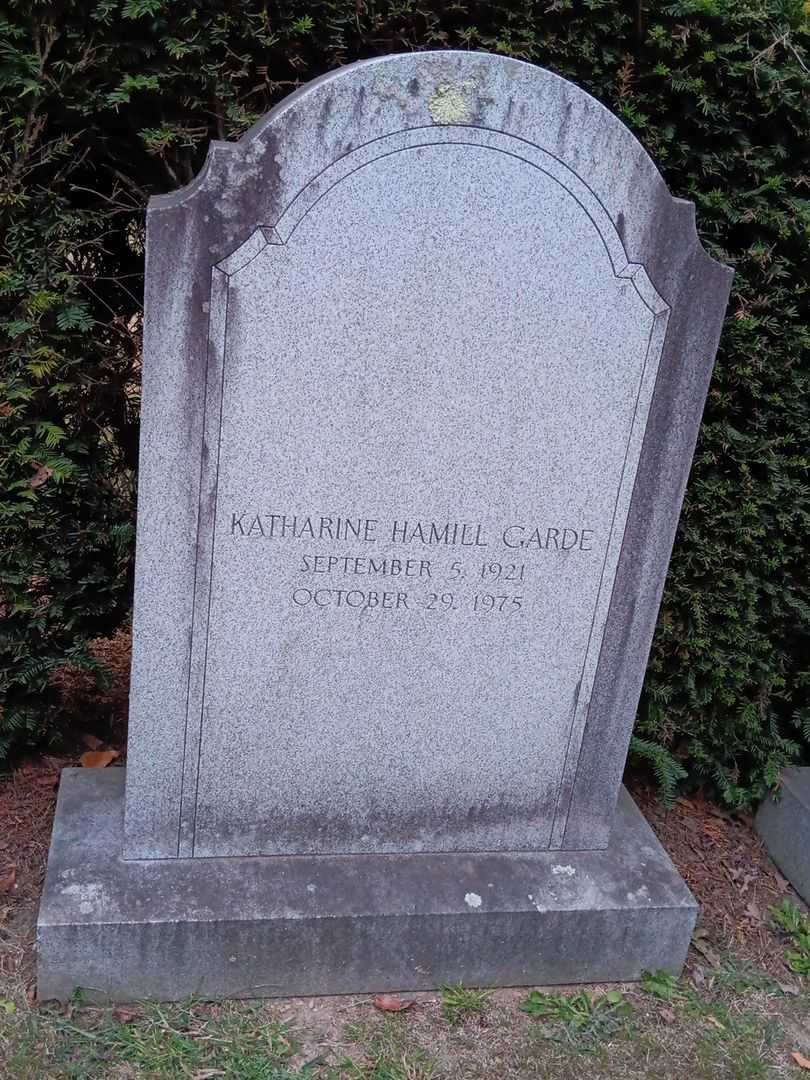 Katharine Hamill Garde's grave. Photo 2