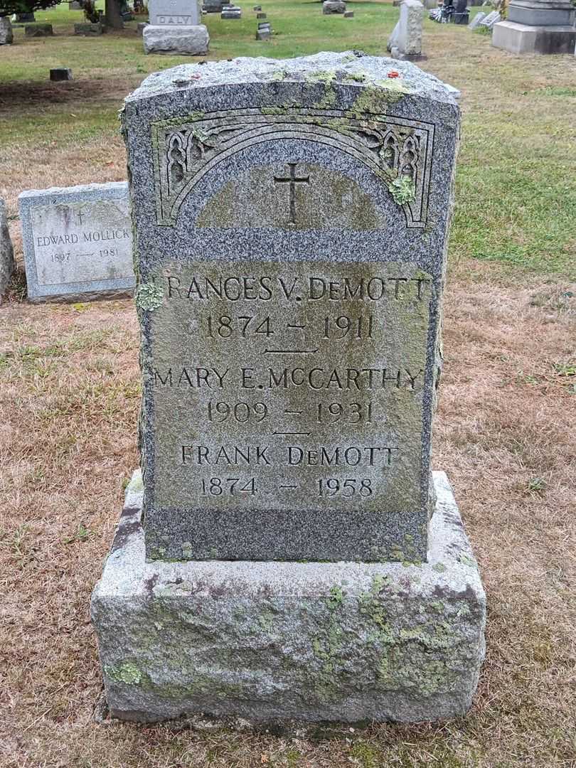 Frances V. DeMott's grave. Photo 2