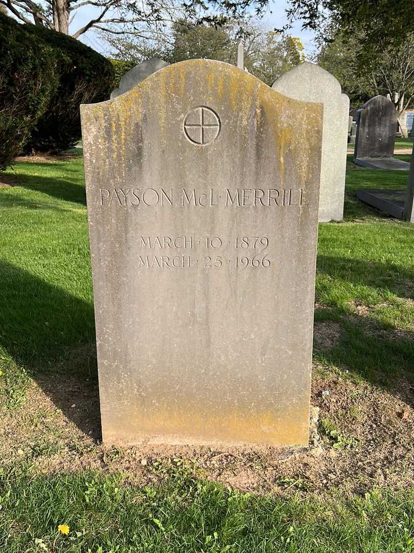 Payson McLane Merrill's grave. Photo 3