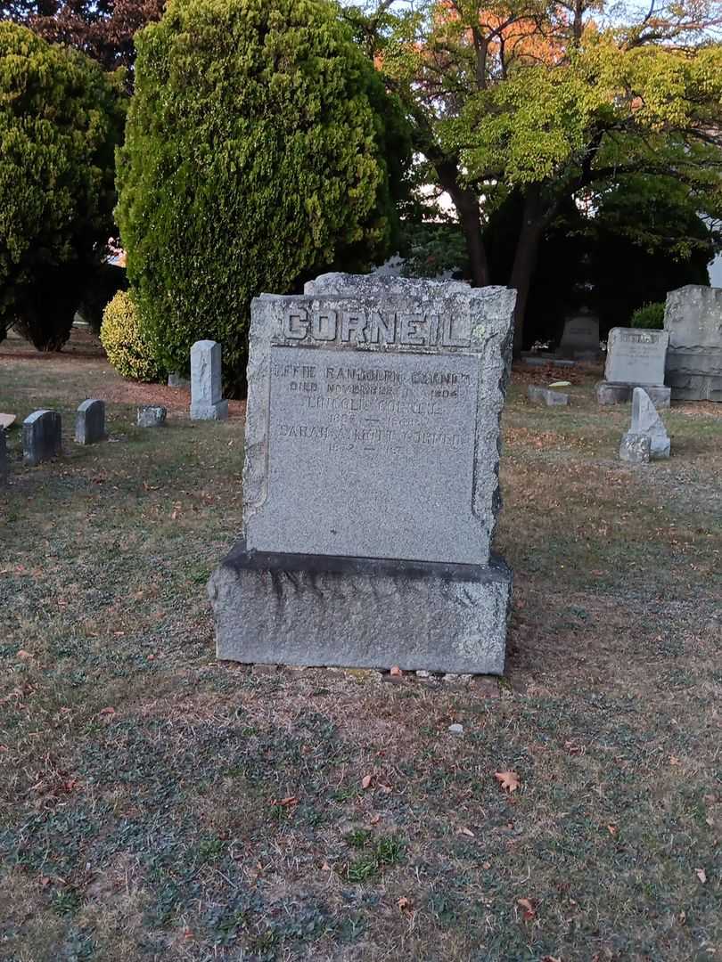 Effie Randolph Corneil's grave. Photo 1