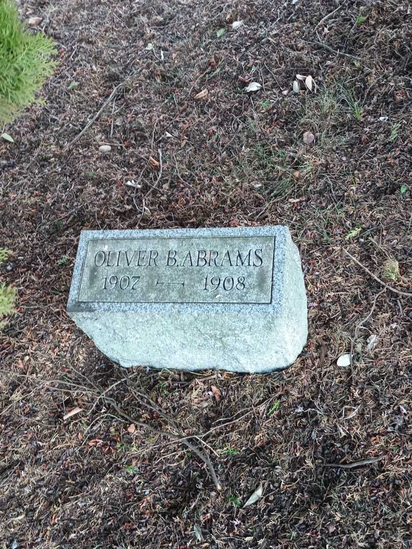 Oliver B. Abrams's grave. Photo 2