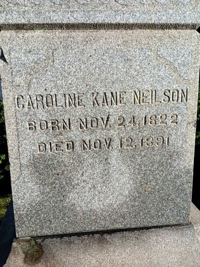 Caroline Kane Neilson's grave. Photo 3
