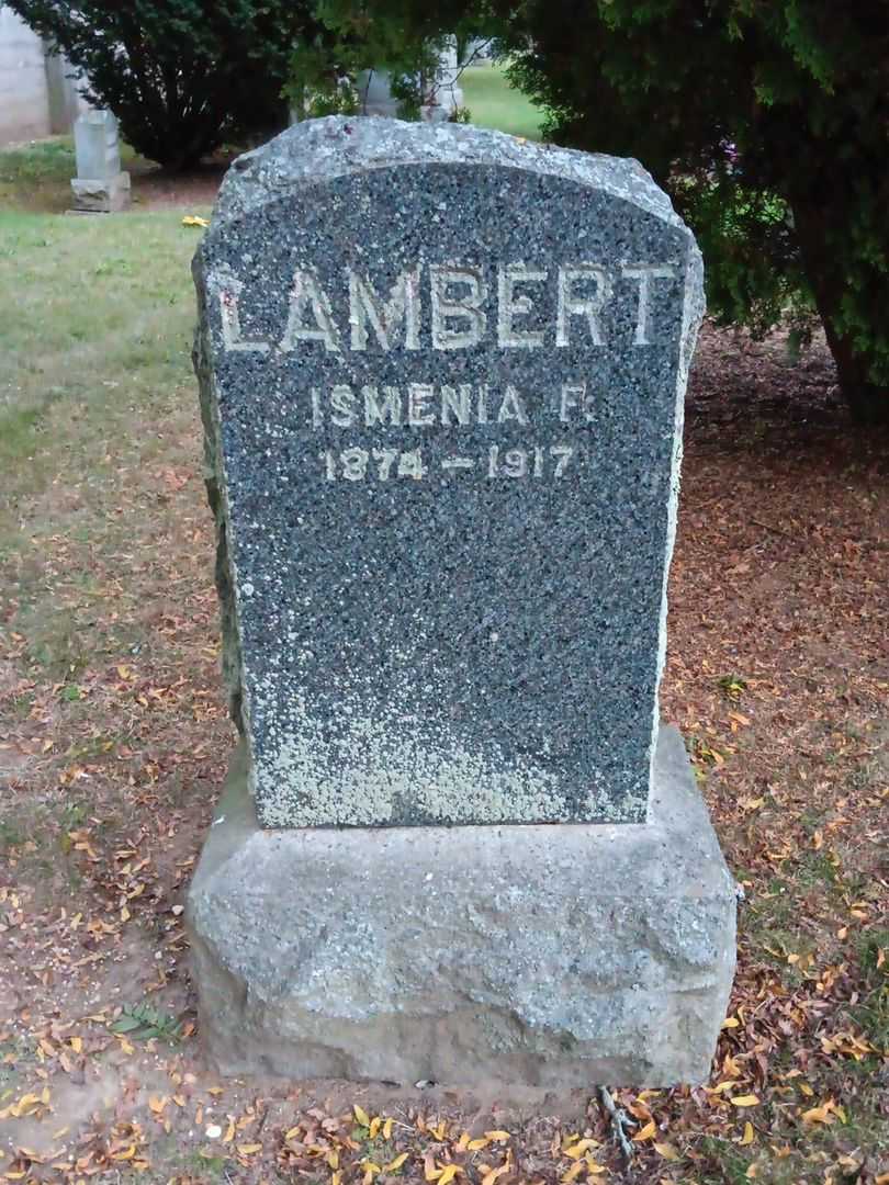 Ismenia F. Lambert's grave. Photo 1
