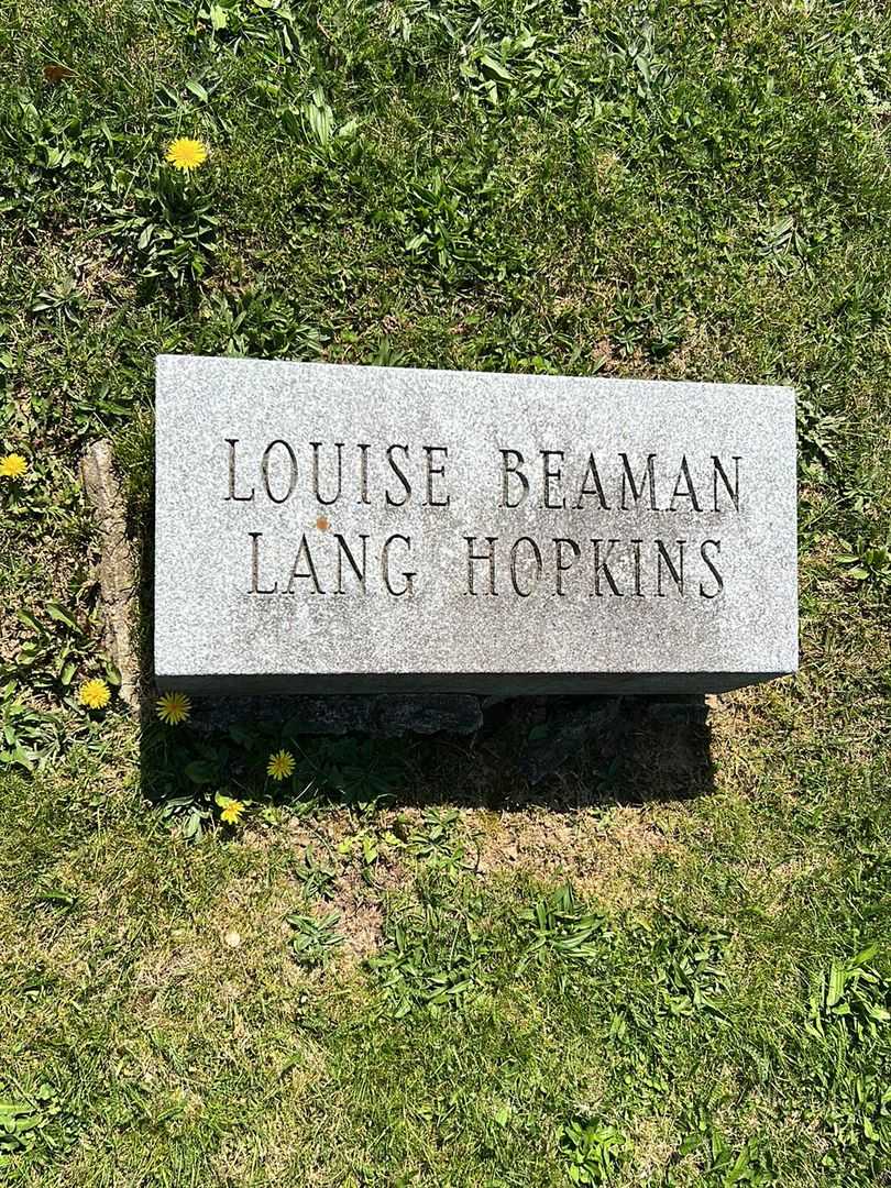 Louise Beaman Lang Hopkins's grave. Photo 3