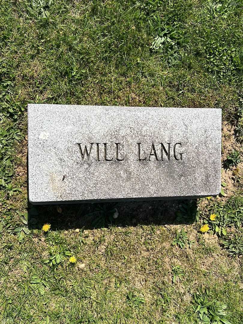 William J. "Will" Lang's grave. Photo 3