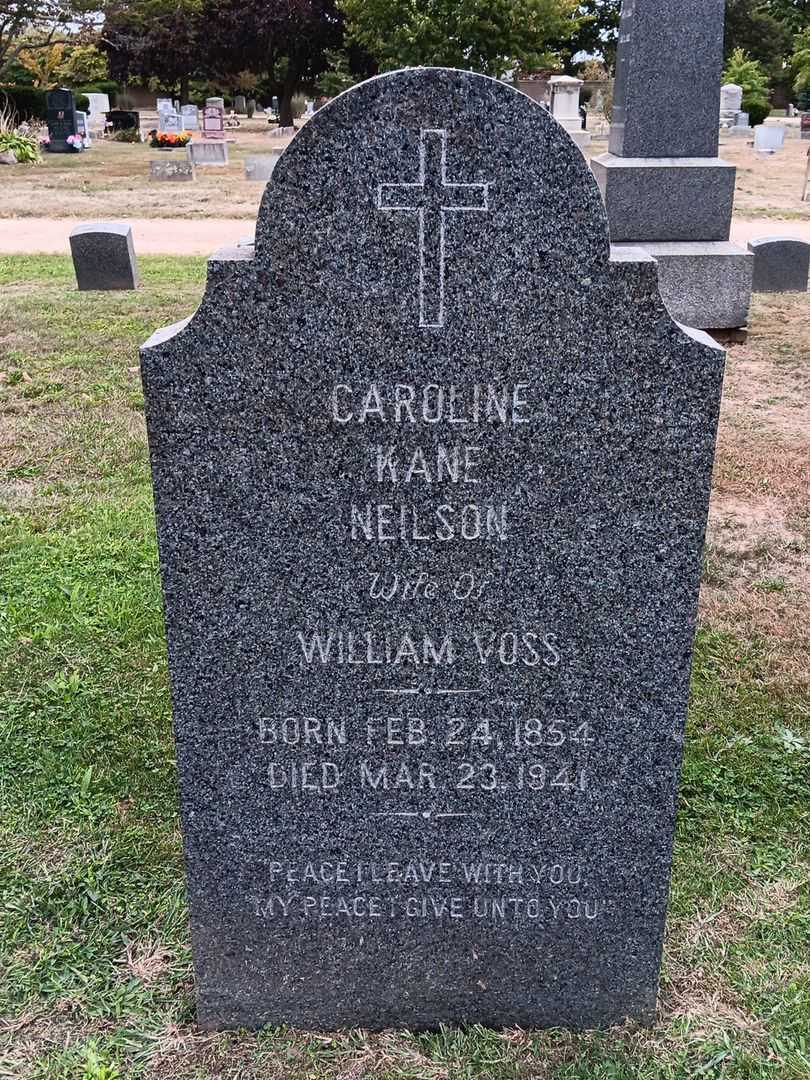 Caroline Kane Voss's grave. Photo 2
