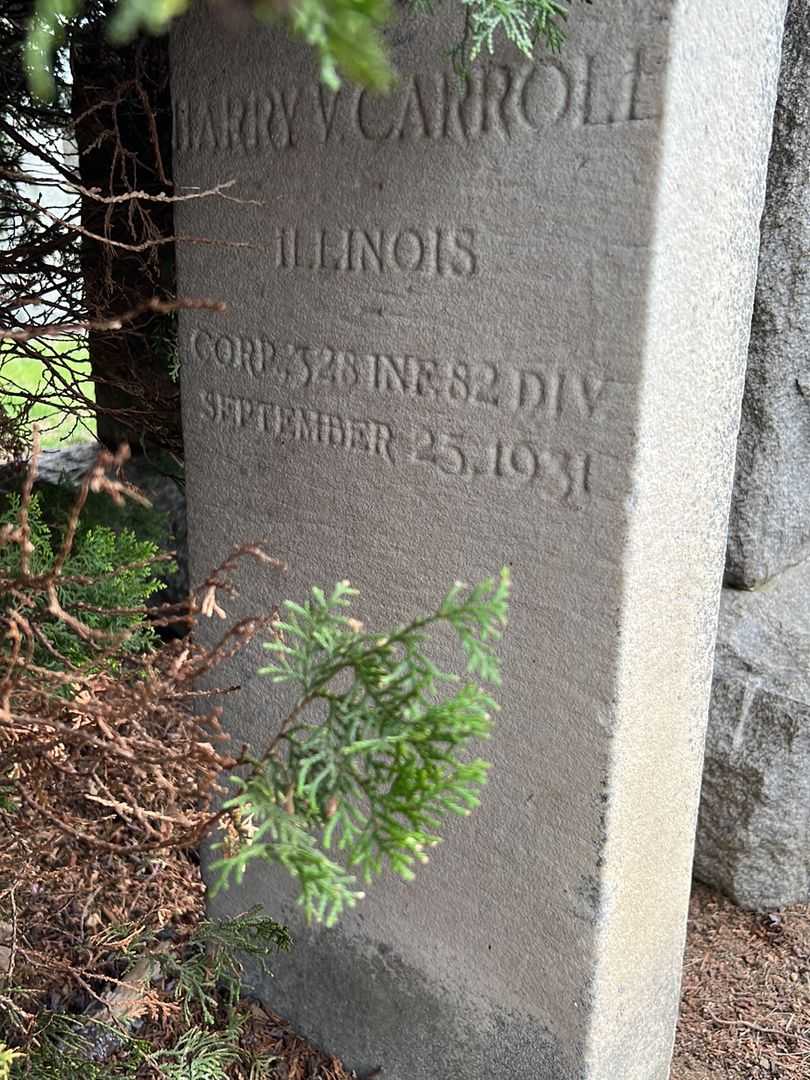 Harry V. Carroll's grave. Photo 2