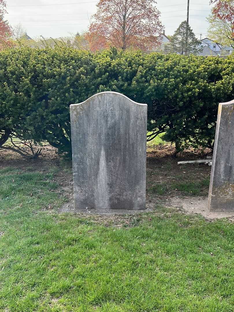 Marian Rand Francke's grave. Photo 2
